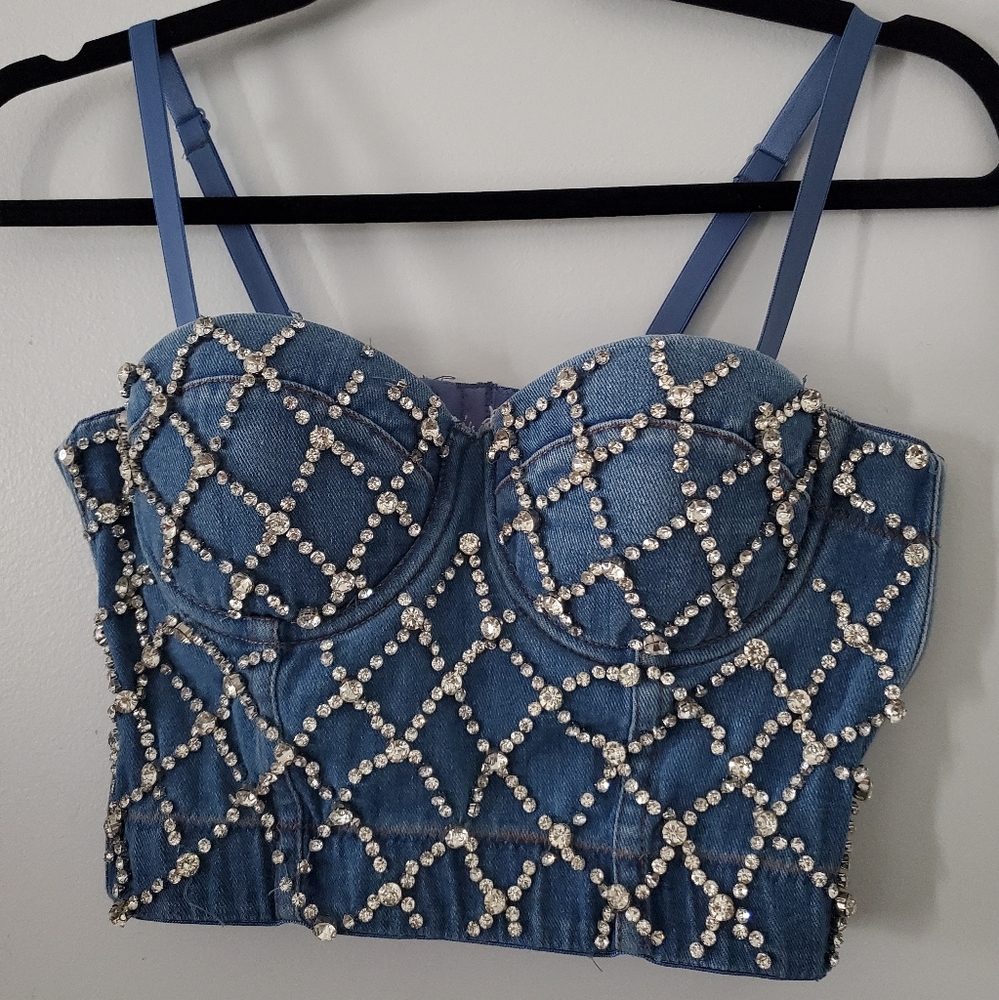 Rhinestone bustier